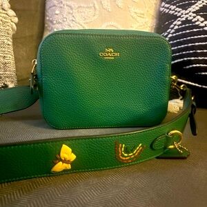 Coach crossbody camera bag with butterflies